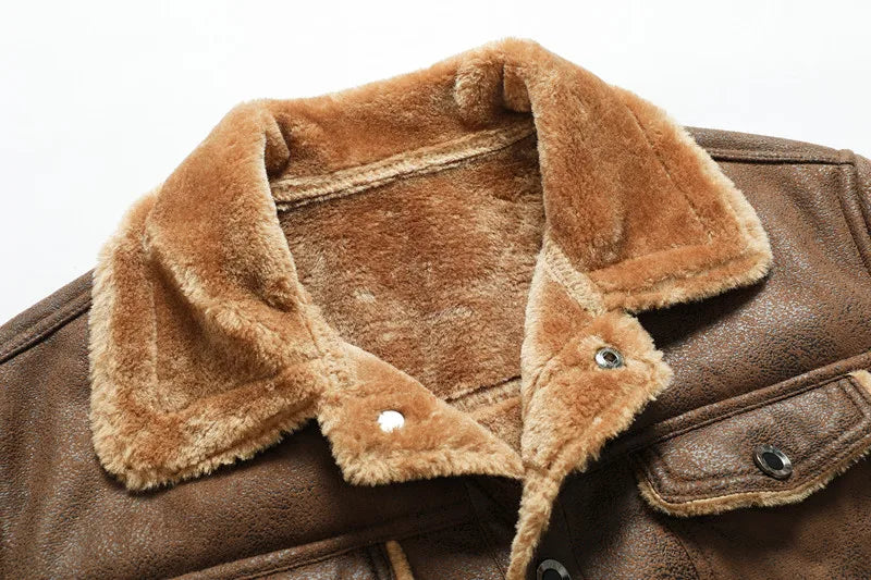 Blouson en Cuir et Fourrure Homme – Confort et Élégance