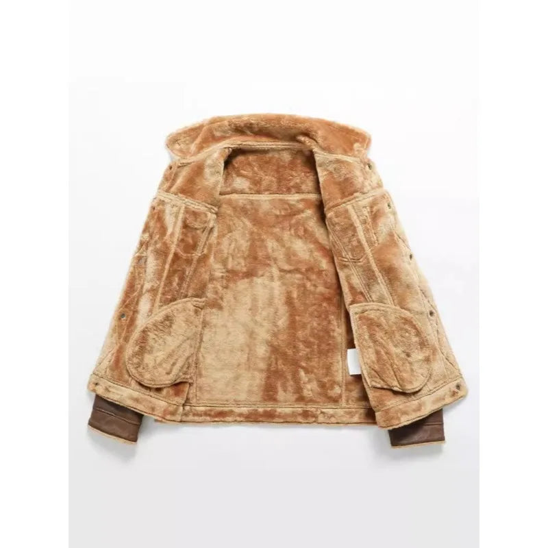 Blouson en Cuir et Fourrure Homme – Confort et Élégance