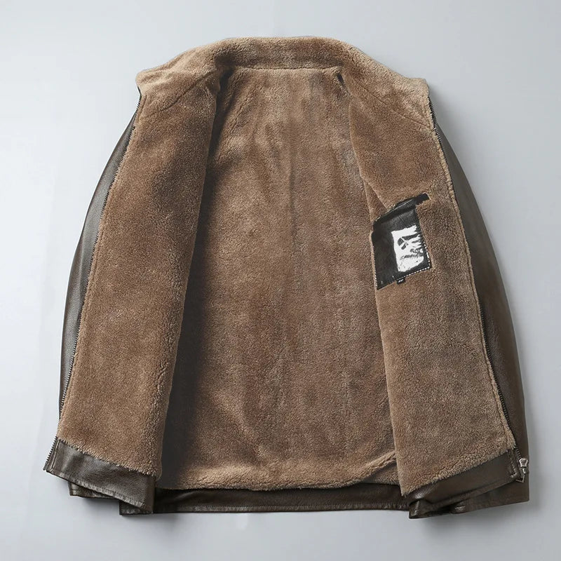 Veste d’Hiver Homme en Similicuir – Style Quotidien