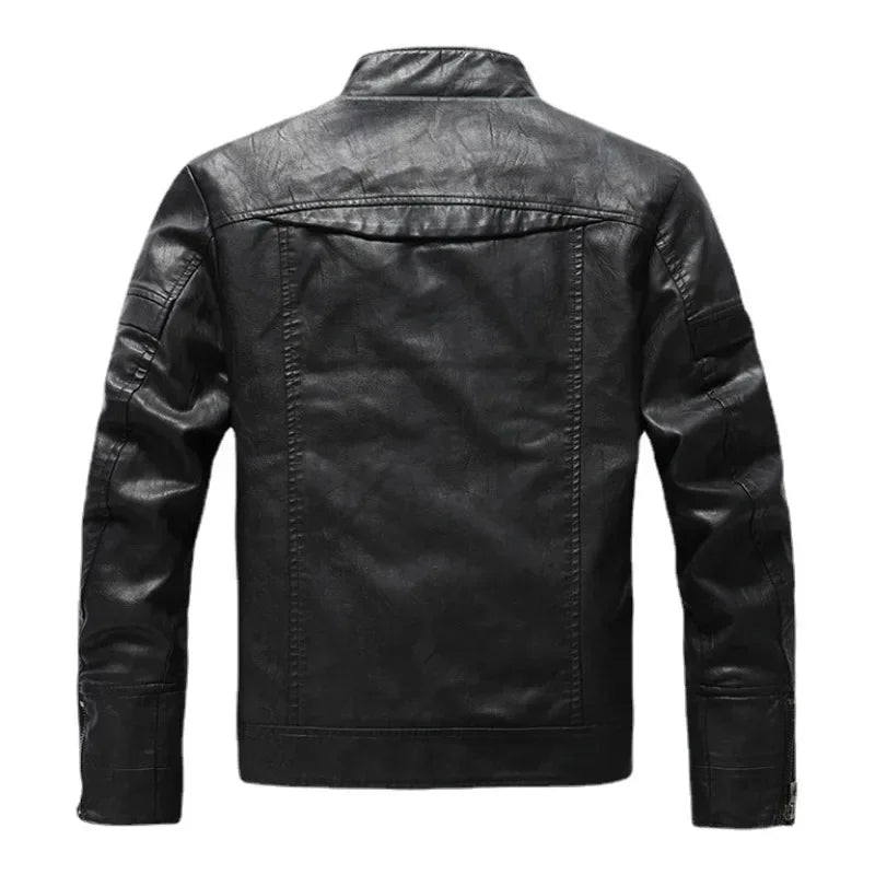 Veste en Cuir Homme Bomber Noir – Style Urbain