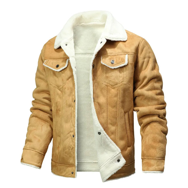 Blouson en Cuir et Fourrure Homme – Confort et Élégance
