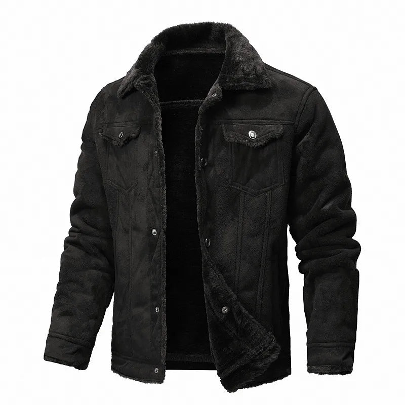 Blouson en Cuir et Fourrure Homme – Confort et Élégance