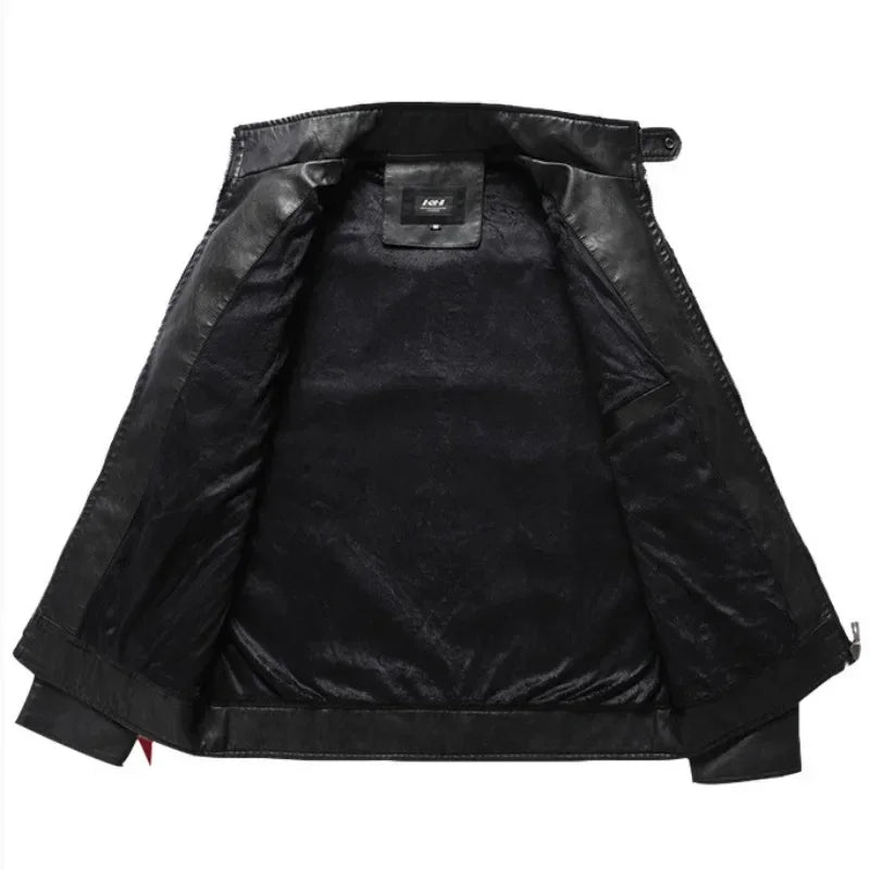 Veste en Cuir Homme Bomber Noir – Style Urbain